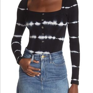 Black Tie Dye Bodysuit